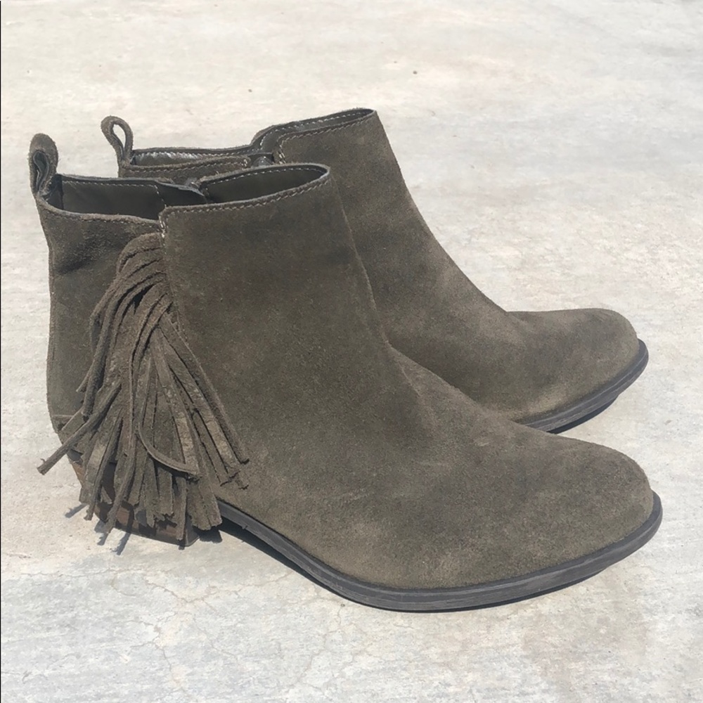 Vince Camuto Fringe Ankle Boots
